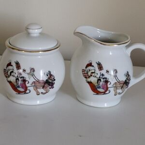 A Christmas Keepsake Cream and Sugar Set